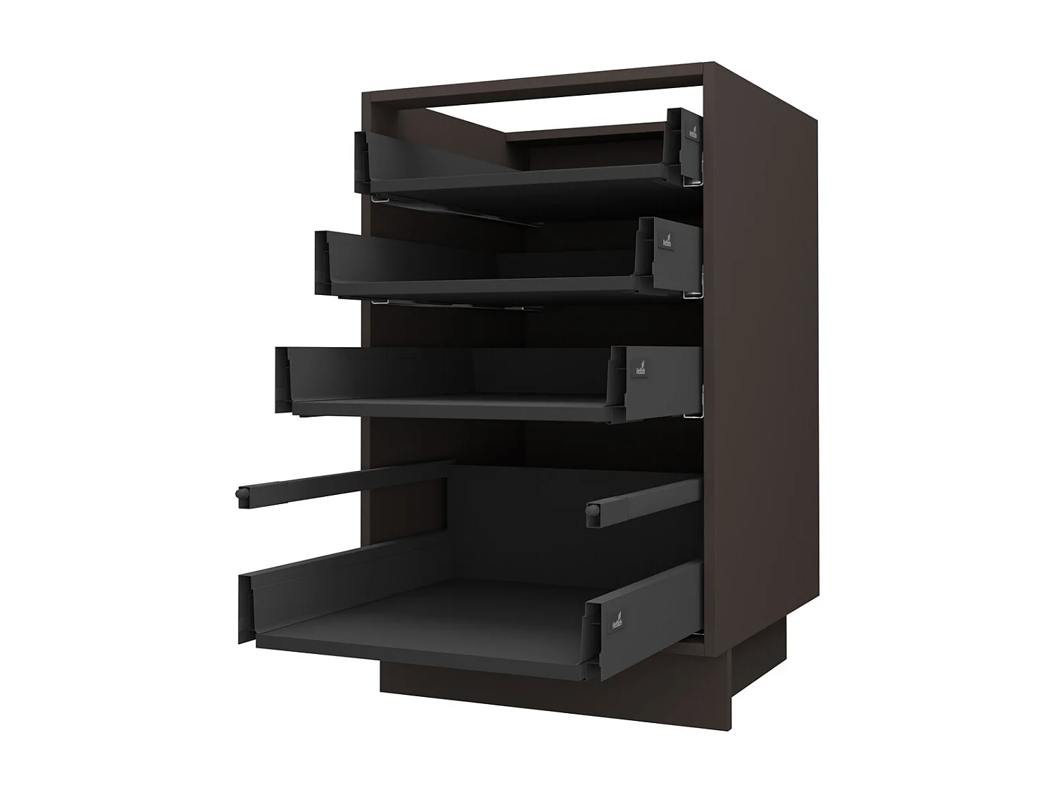 SCHUBLADENUNTERSCHRANK Kvantum D4A/40 Graphit Matt / Lava Matt 40 / 50 / 82cm