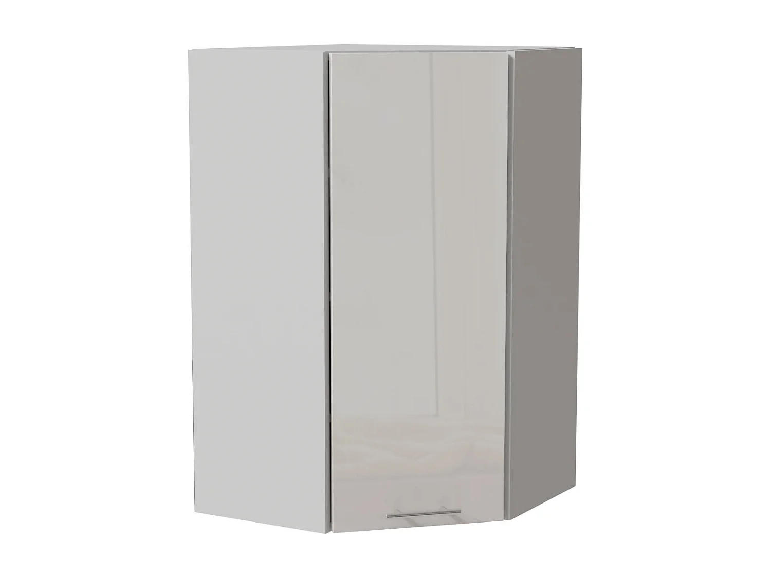 ECK-HÄNGESCHRANK Essen W4/10/60 Weiß Hochglanz / Weiß Matt 60 / 60 / 96cm