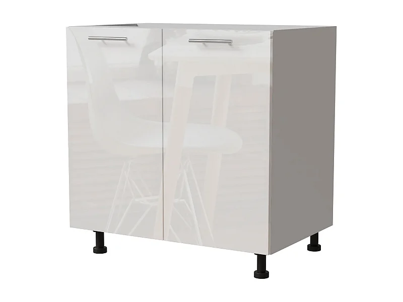 KÜCHENUNTERSCHRANK Essen D11/80 Weiß Hochglanz / Weiß Matt 80 / 50 / 82cm