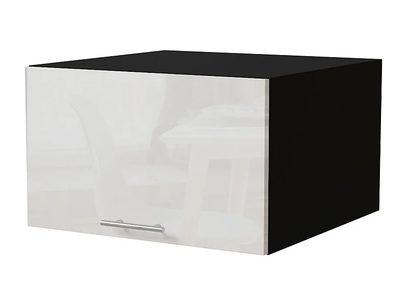 AUFSATZSCHRANK Essen W6B/60 Weiß Hochglanz / Schwarz Matt 60 / 59 / 36cm
