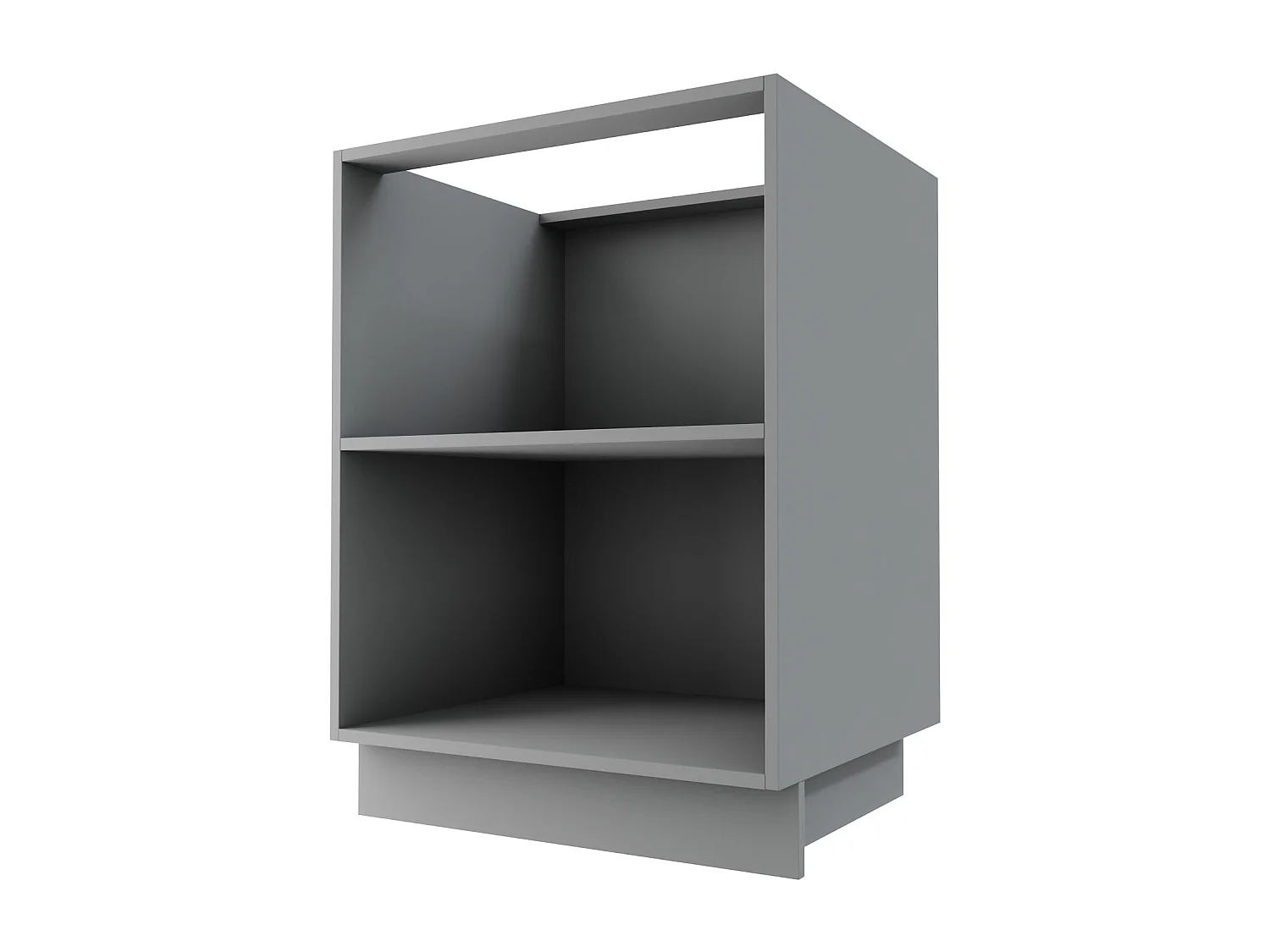 KÜCHENUNTERSCHRANK Essen D11/60 Schwarz Hochglanz / Grau Matt 60 / 50 / 82cm