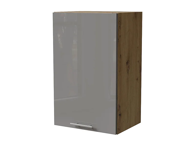 KÜCHENHÄNGESCHRANK Essen W2/45 Grau Hochglanz / Eiche Artisan Matt 45 / 32,5 / 72cm