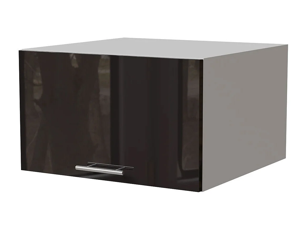 AUFSATZSCHRANK Essen W6B/60 Schwarz Hochglanz / Weiß Matt 60 / 59 / 36cm