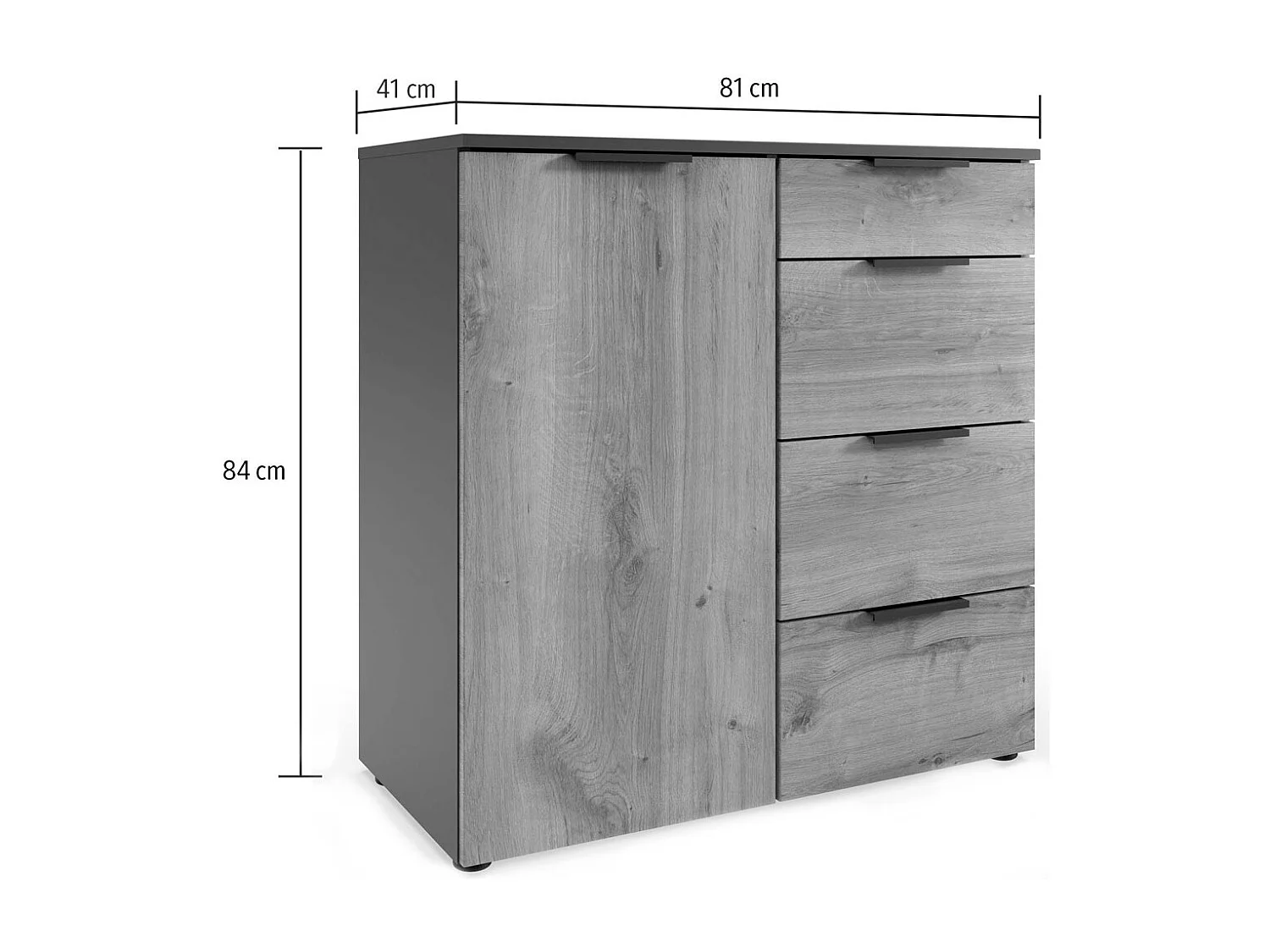 KOMBIKOMMODE Level Plankeneiche 81 / 41 / 84cm