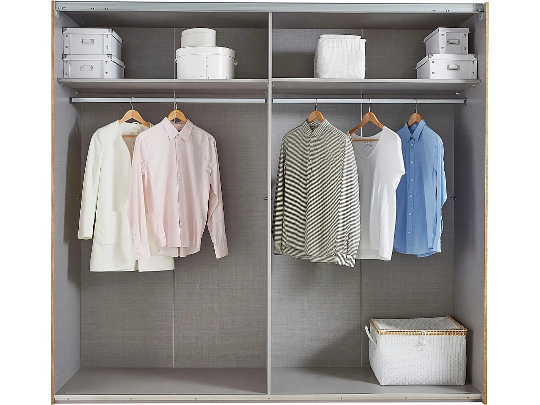 SCHWEBETÜRENSCHRANK Anna plankeneiche 225 / 65 / 210cm