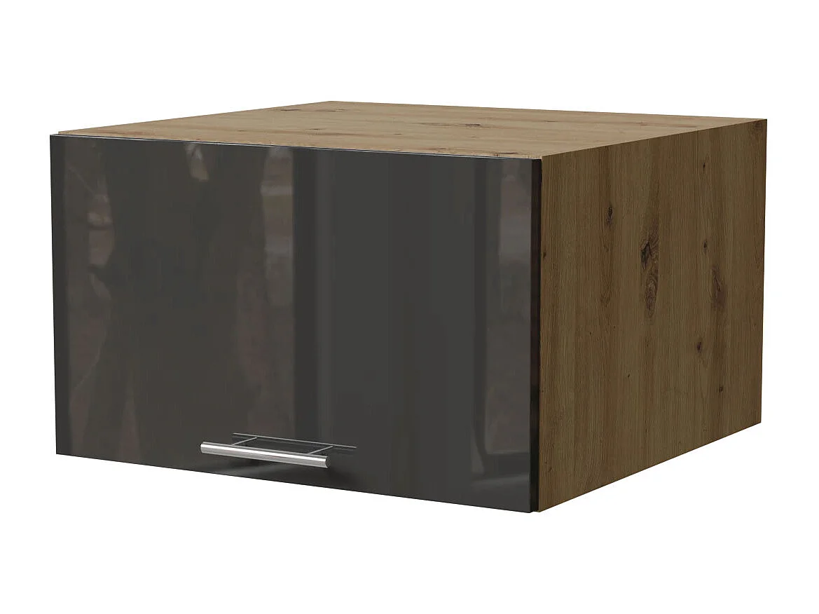 AUFSATZSCHRANK Essen W6B/60 Graphit Hochglanz / Eiche Artisan Matt 60 / 59 / 36cm