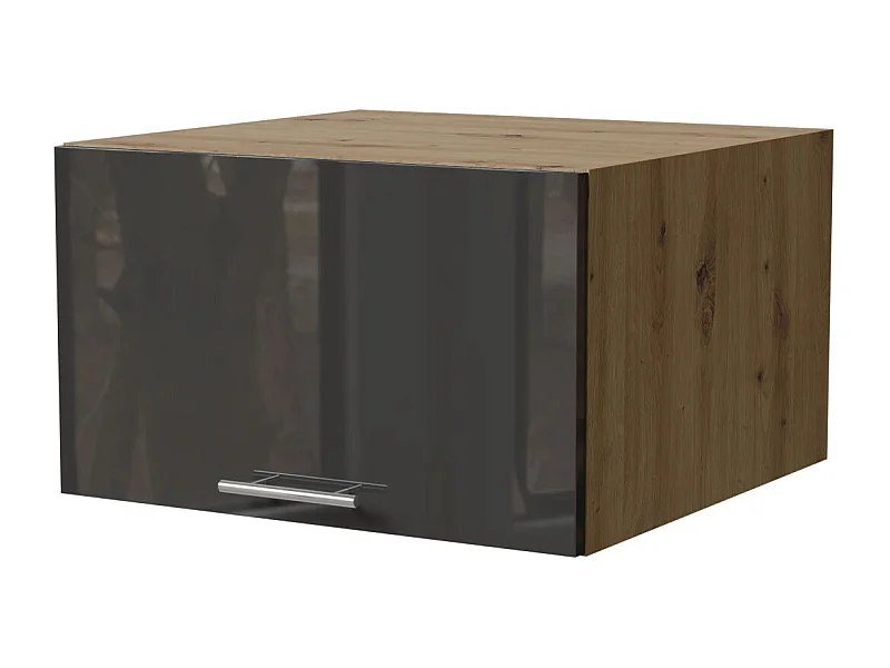 AUFSATZSCHRANK Essen W6B/60 Graphit Hochglanz / Eiche Artisan Matt 60 / 59 / 36cm