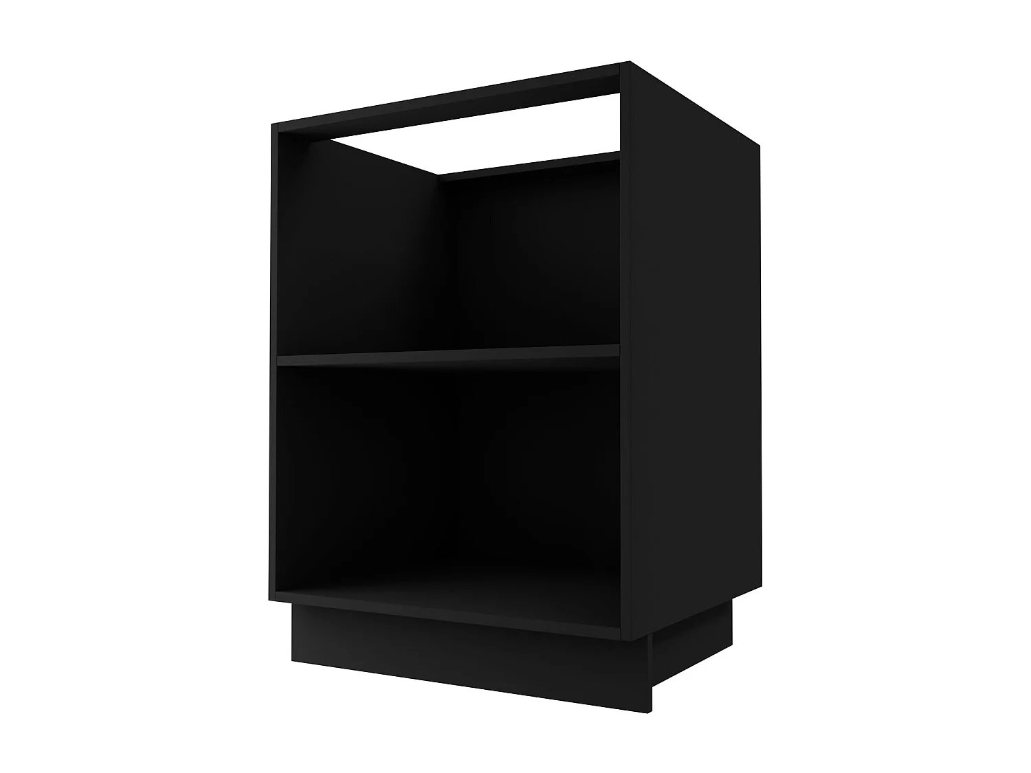 KÜCHENUNTERSCHRANK Essen D11/60 Graphit Hochglanz / Schwarz Matt 60 / 50 / 82cm