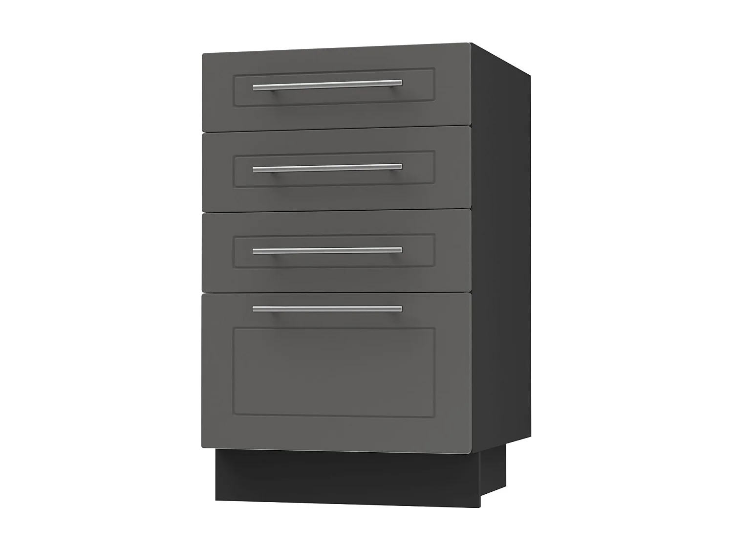 SCHUBLADENUNTERSCHRANK Kvantum D4A/40 Graphit Matt / Schwarz Matt 40 / 50 / 82cm