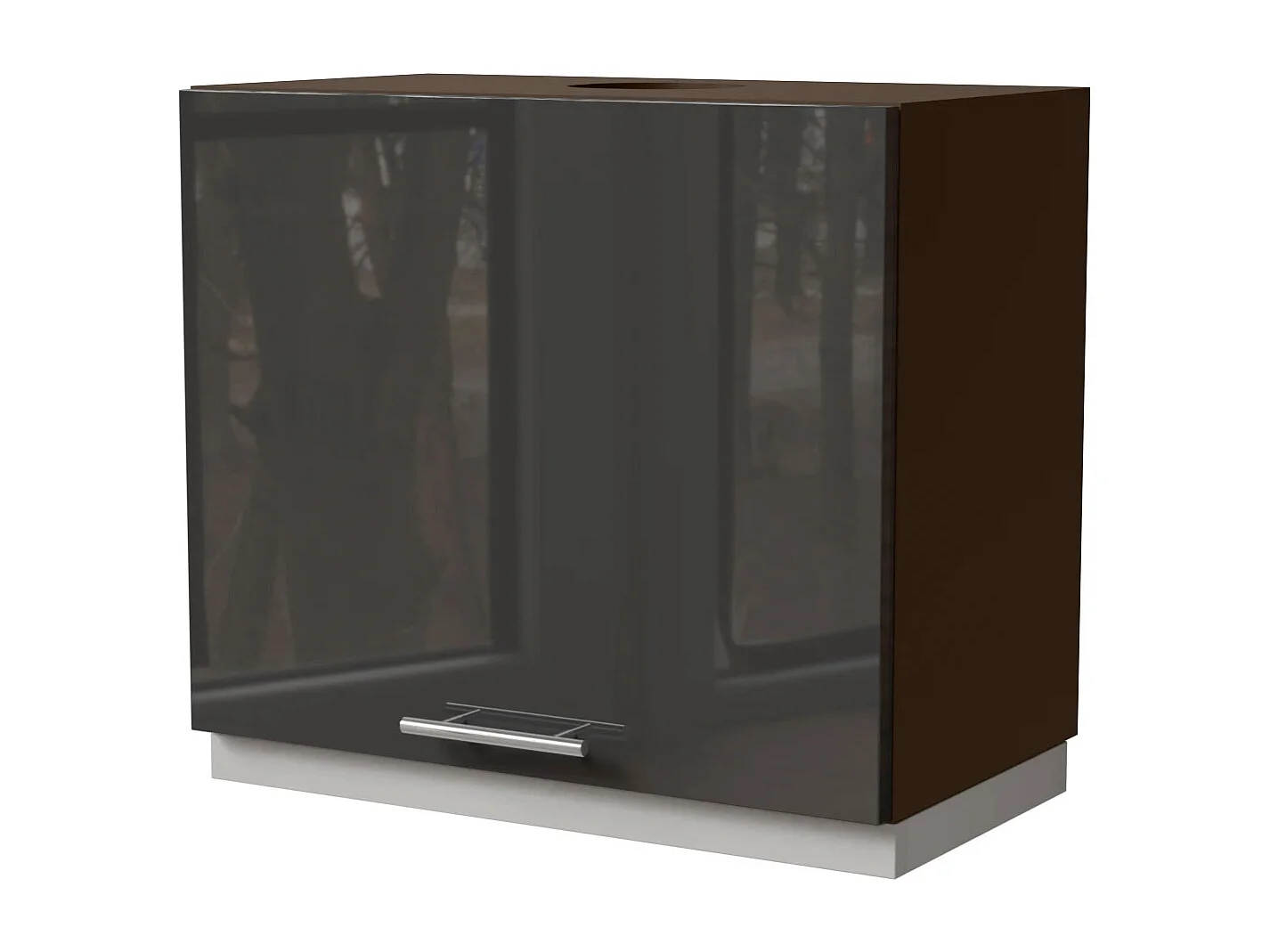 WRASENSCHRANK Essen W8/60 Graphit Hochglanz / Lava Matt 60 / 32,5 / 50cm