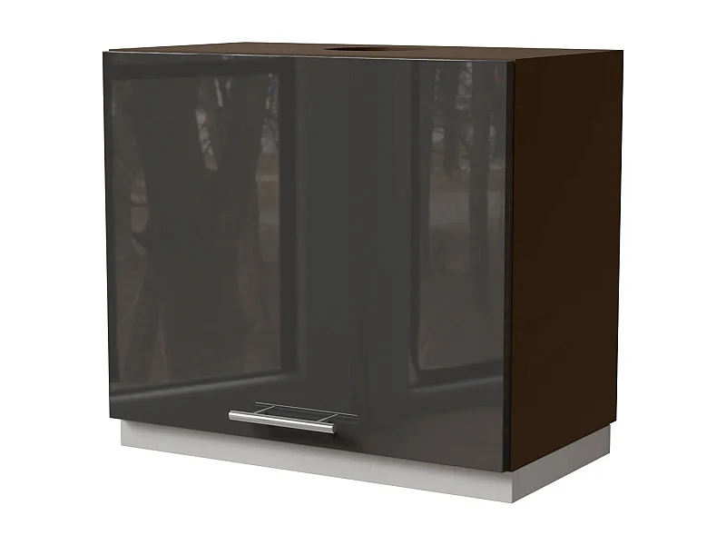 WRASENSCHRANK Essen W8/60 Graphit Hochglanz / Lava Matt 60 / 32,5 / 50cm