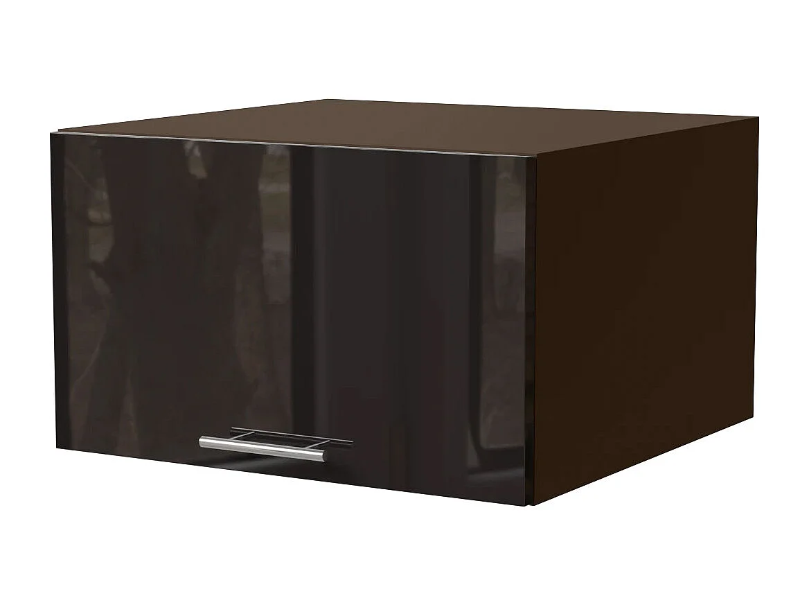 AUFSATZSCHRANK Essen W6B/60 Schwarz Hochglanz / Lava Matt 60 / 59 / 36cm
