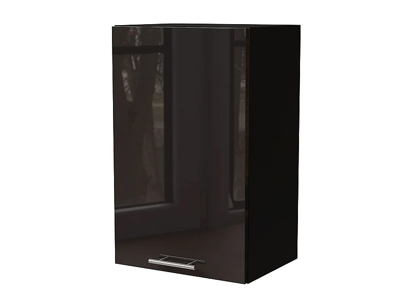 KÜCHENHÄNGESCHRANK Essen W2/45 Schwarz Hochglanz / Schwarz Matt 45 / 32,5 / 72cm