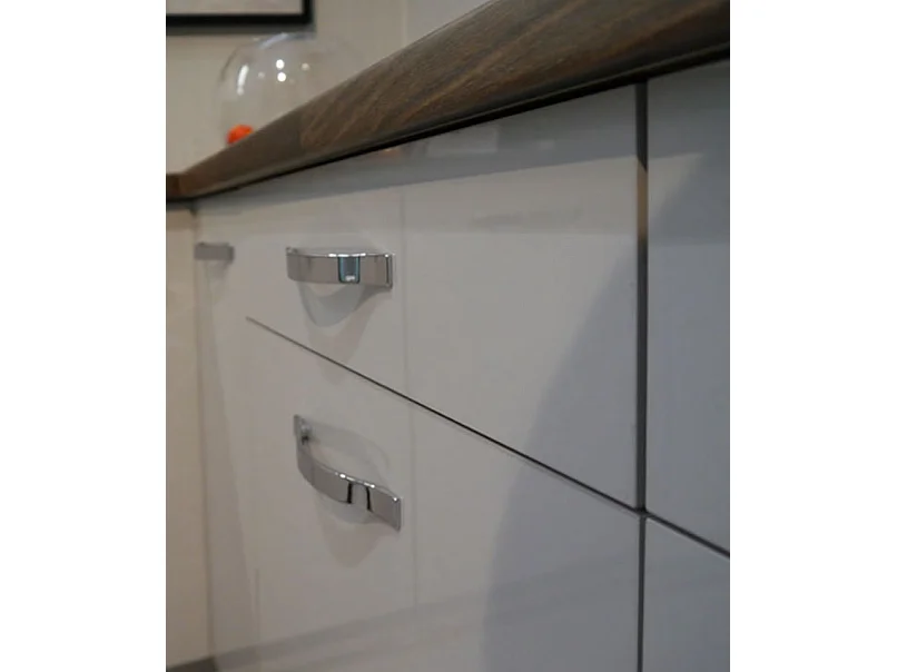 KÜCHENHÄNGESCHRANK Essen W4/50 Schwarz Hochglanz / Grau Matt 50 / 32,5 / 96cm