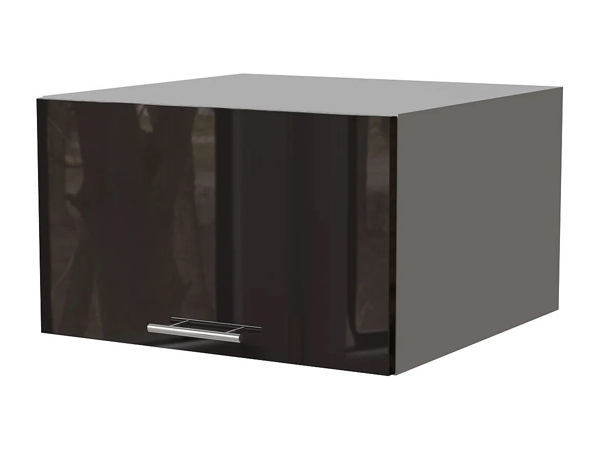 AUFSATZSCHRANK Essen W6B/60 Schwarz Hochglanz / Grau Matt 60 / 59 / 36cm