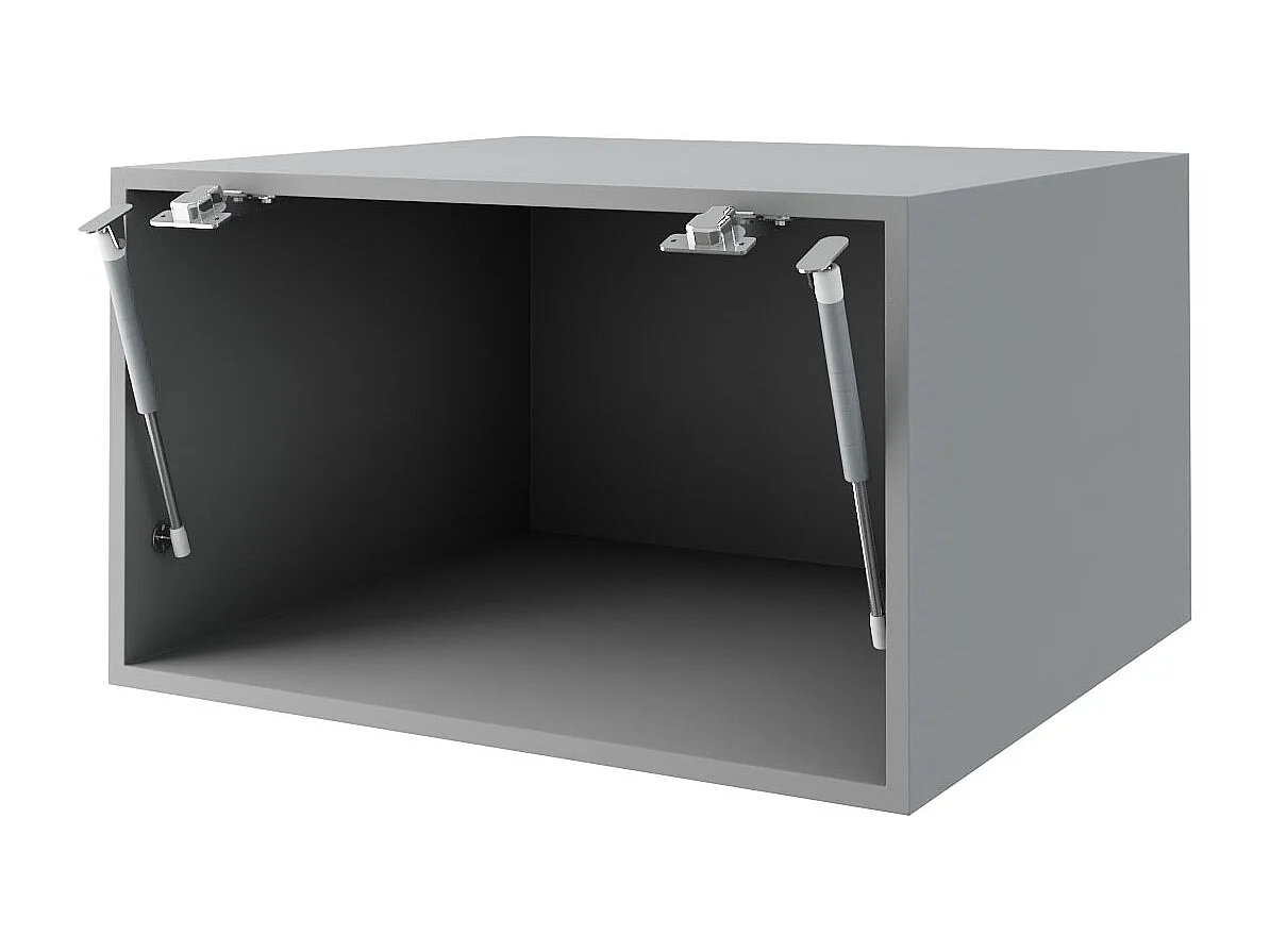 AUFSATZSCHRANK Essen W6B/60 Schwarz Hochglanz / Grau Matt 60 / 59 / 36cm