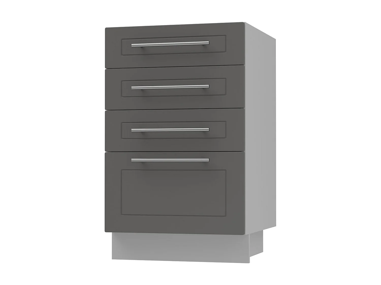 SCHUBLADENUNTERSCHRANK Kvantum D4A/40 Graphit Matt / Grau Matt 40 / 50 / 82cm