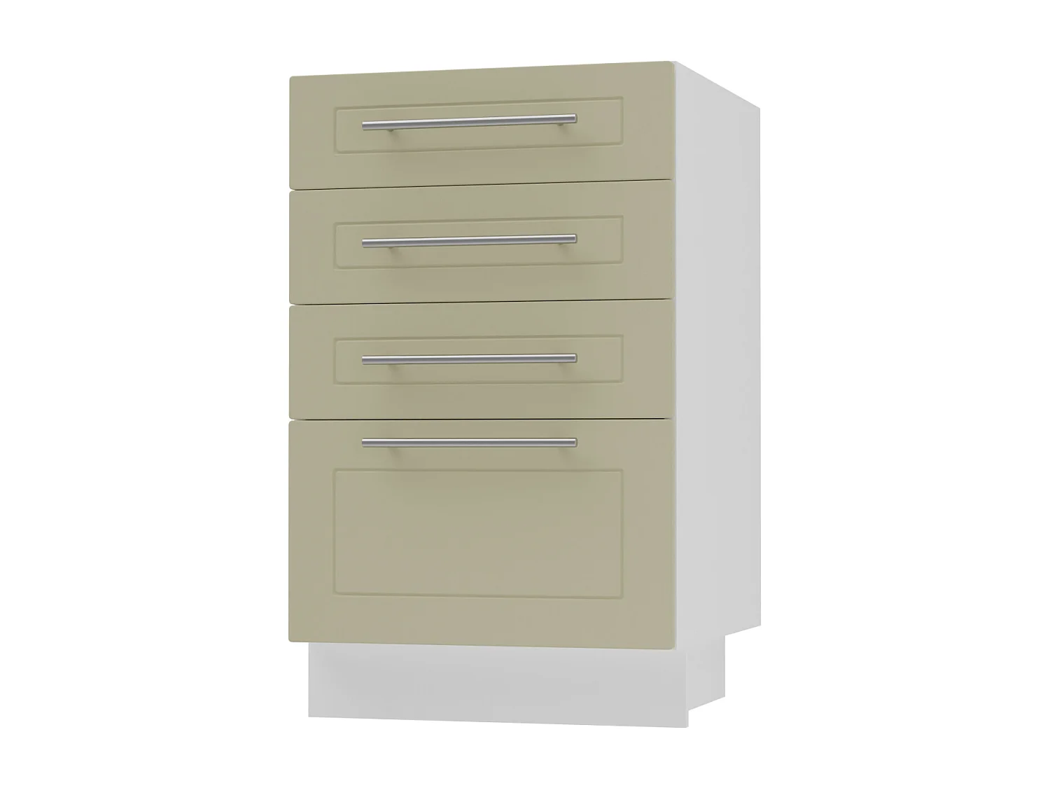 SCHUBLADENUNTERSCHRANK Kvantum D4A/40 Vanille Matt / Weiß Matt 40 / 50 / 82cm