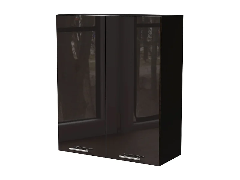 KÜCHENHÄNGESCHRANK Essen W4/80 Schwarz Hochglanz / Schwarz Matt 80 / 32,5 / 96cm