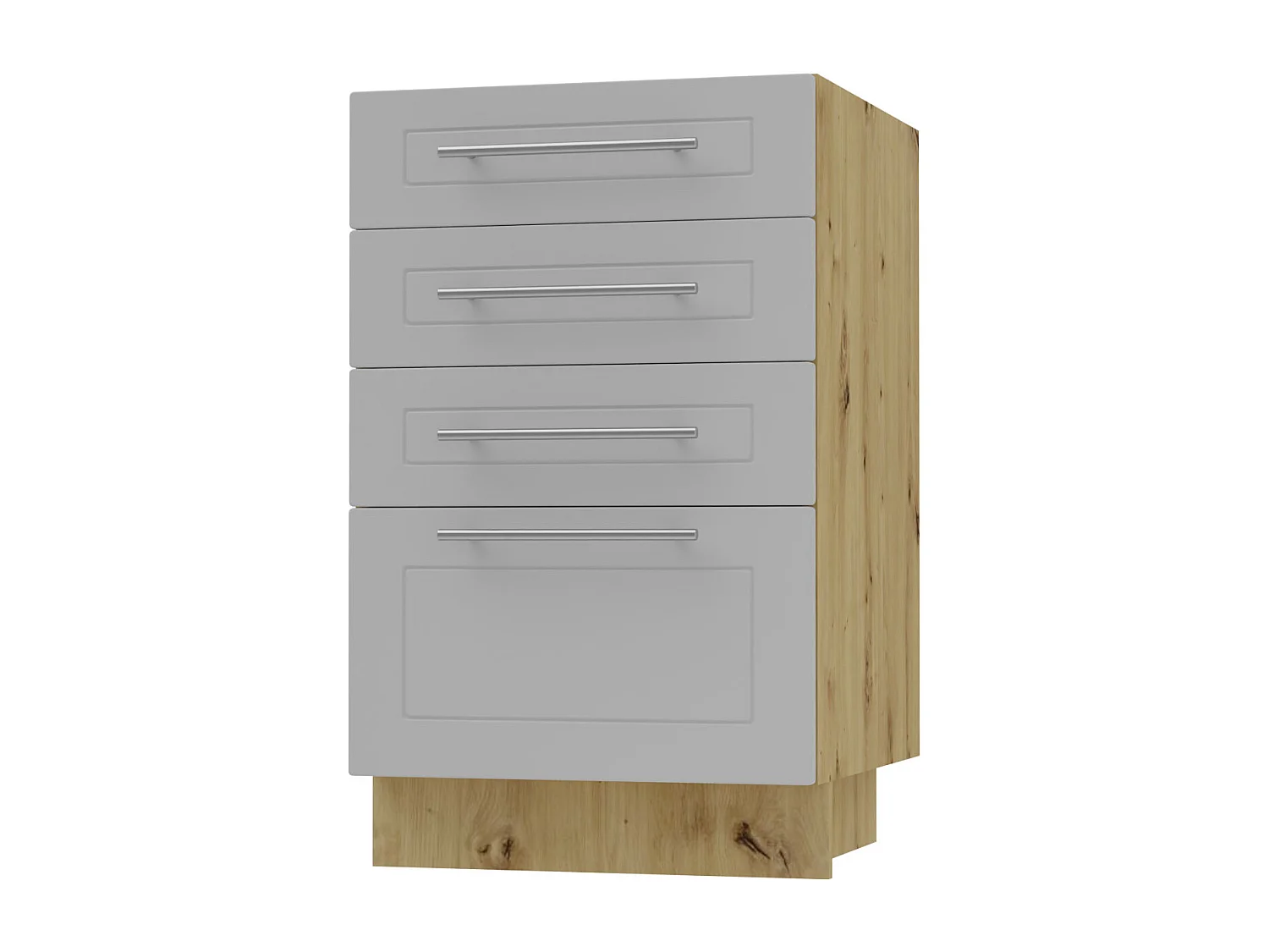 SCHUBLADENUNTERSCHRANK Kvantum D4A/40 Dust Grey Matt / Eiche Artisan Matt 40 / 50 / 82cm