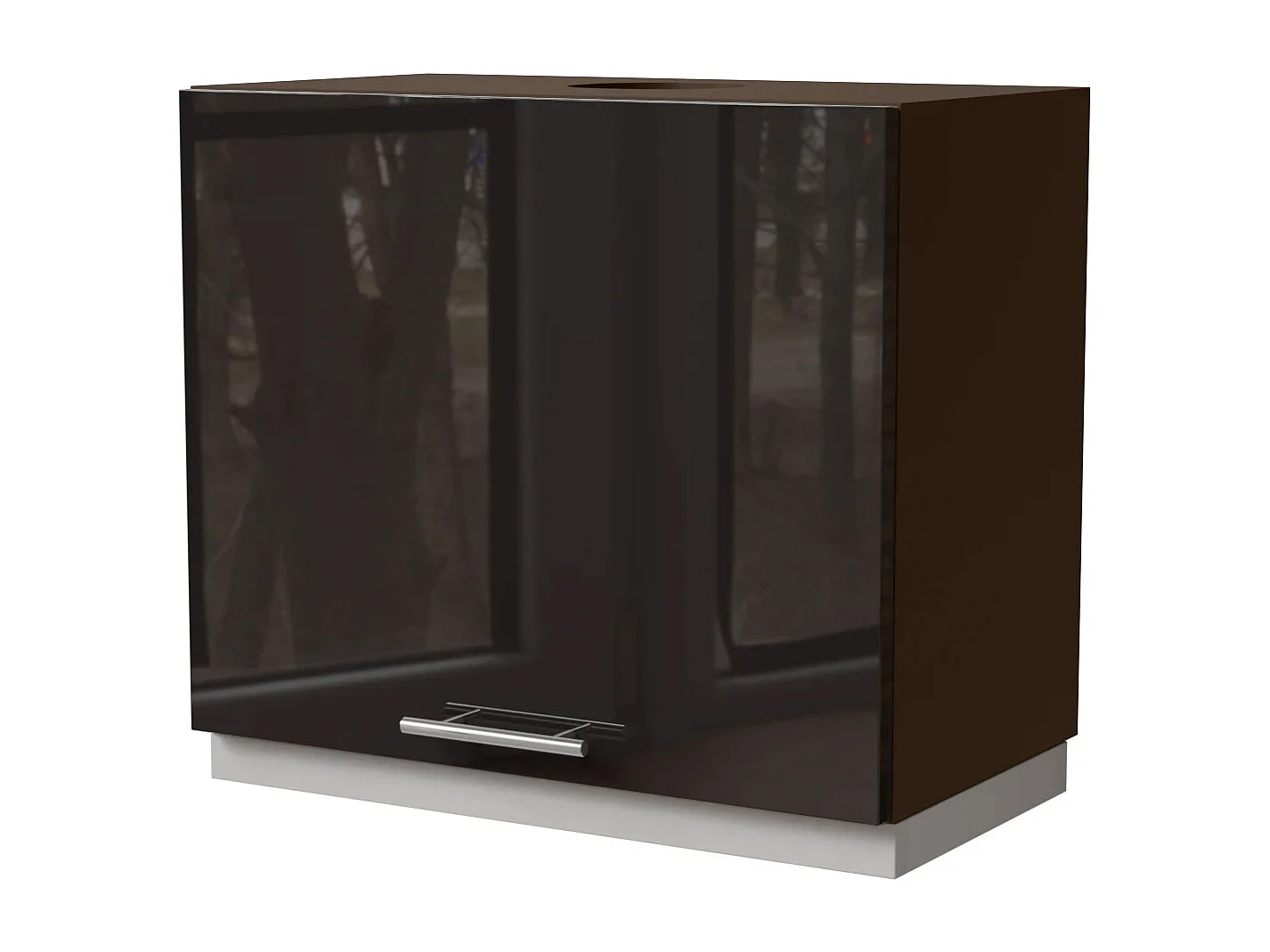 WRASENSCHRANK Essen W8/60 Schwarz Hochglanz / Lava Matt 60 / 32,5 / 50cm