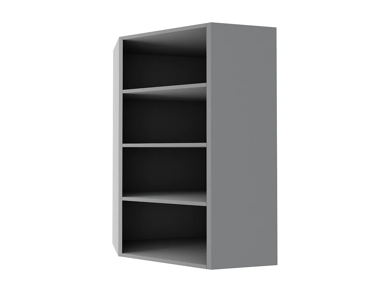 ECK-HÄNGESCHRANK Essen W4/10/60 Weiß Hochglanz / Grau Matt 60 / 60 / 96cm