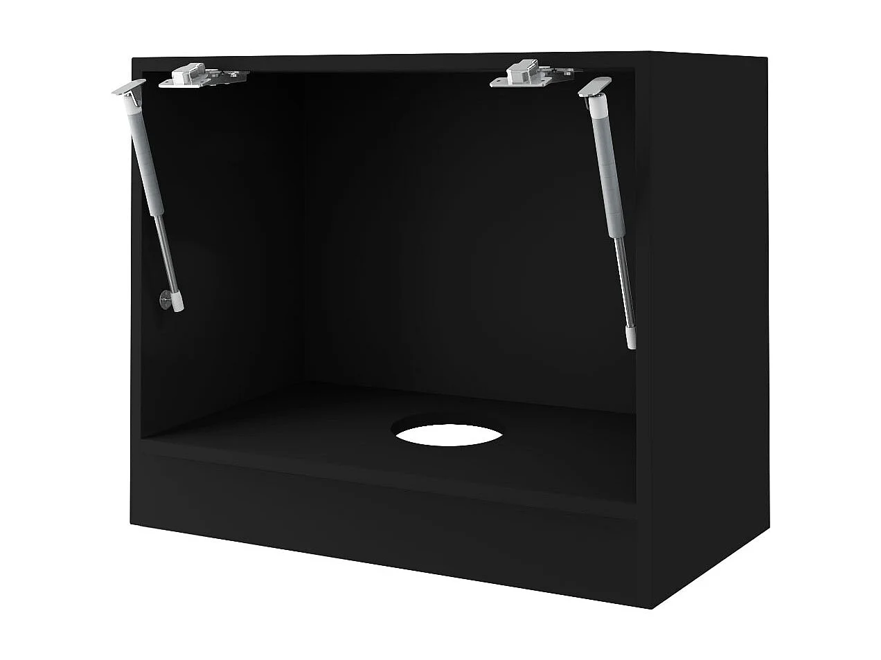 WRASENSCHRANK Essen W8/60 Schwarz Hochglanz / Schwarz Matt 60 / 32,5 / 50cm