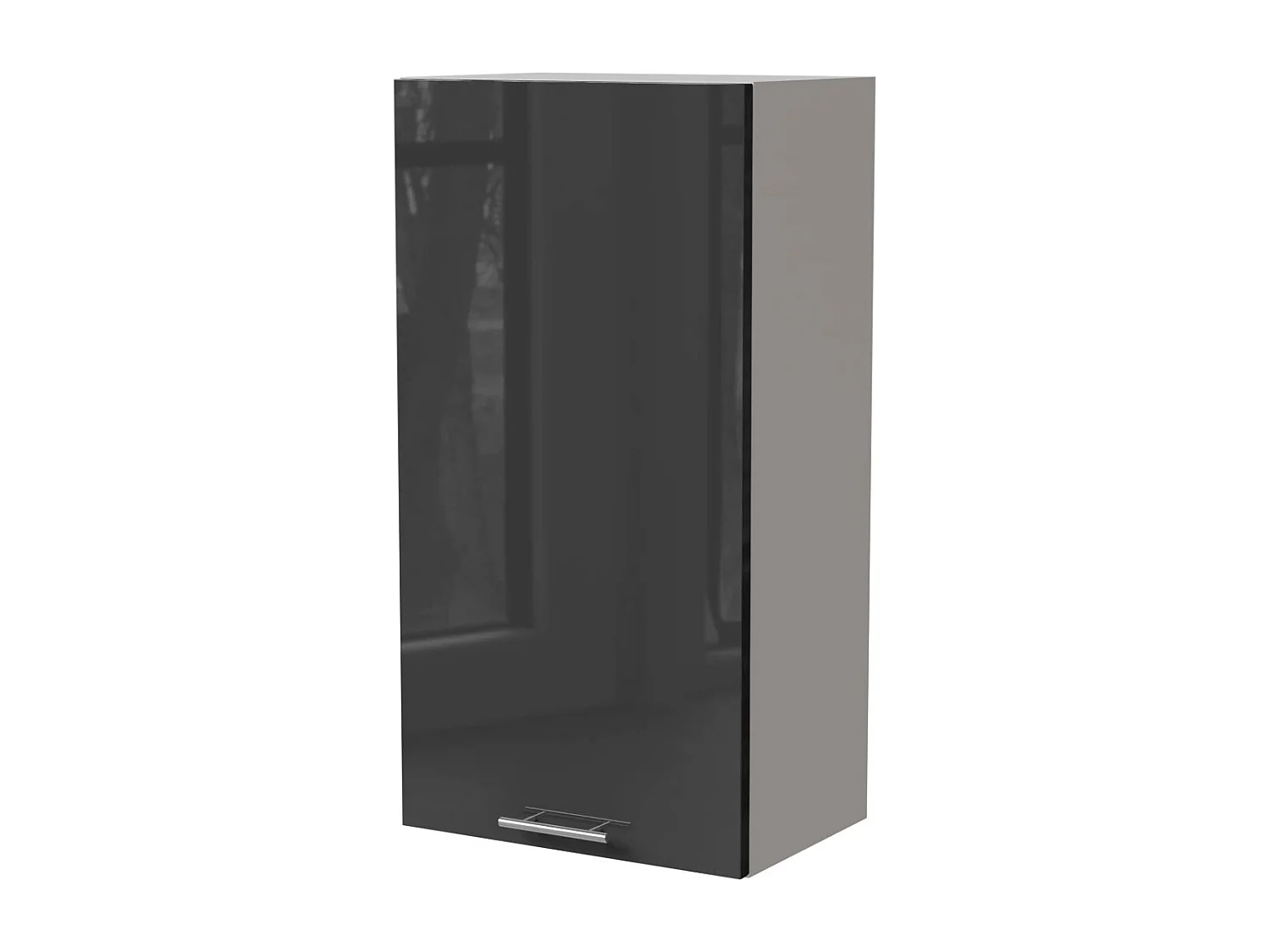 KÜCHENHÄNGESCHRANK Essen W4/50 Graphit Hochglanz / Weiß Matt 50 / 32,5 / 96cm