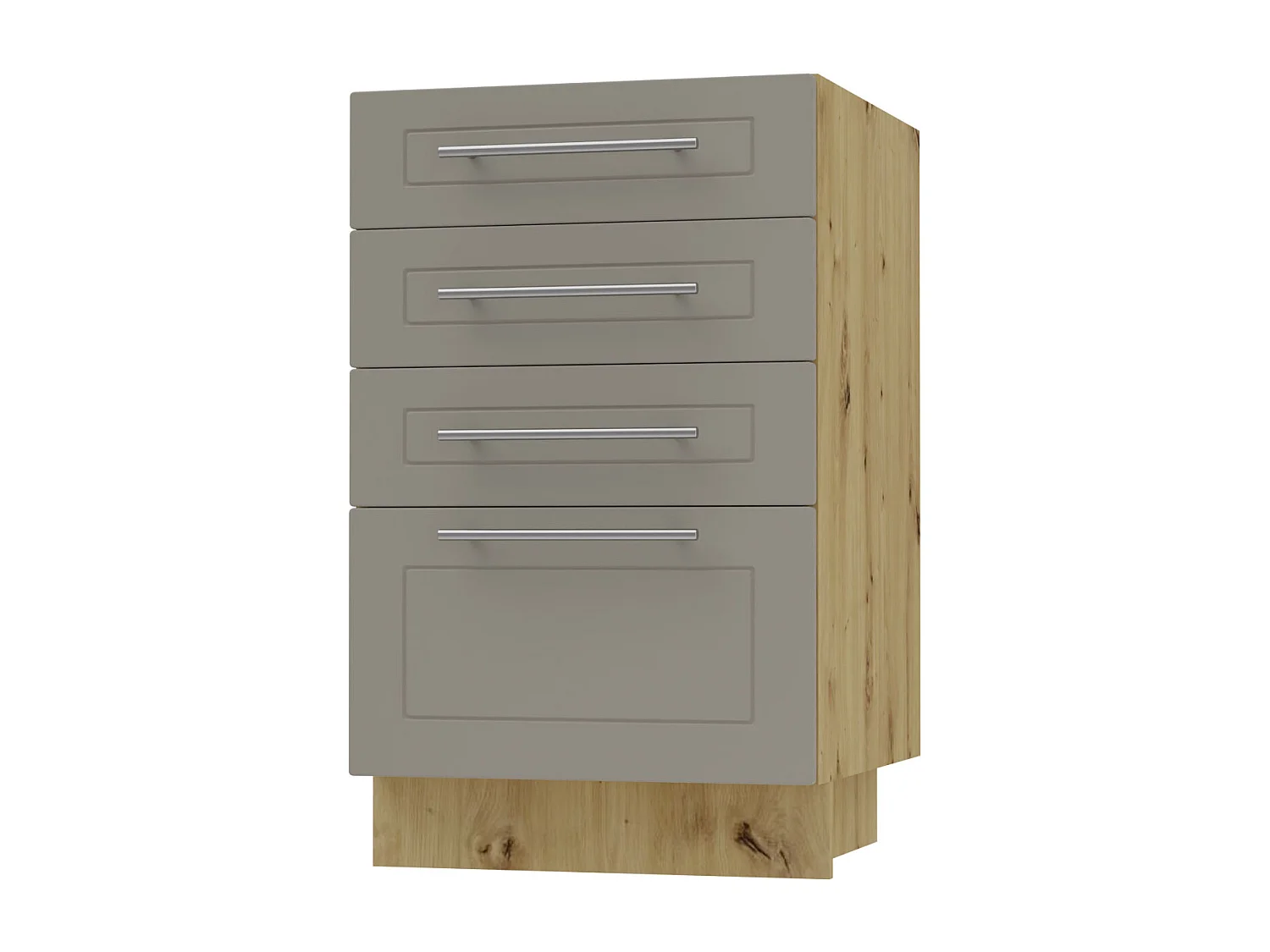 SCHUBLADENUNTERSCHRANK Kvantum D4A/40 Beige Matt / Eiche Artisan Matt 40 / 50 / 82cm