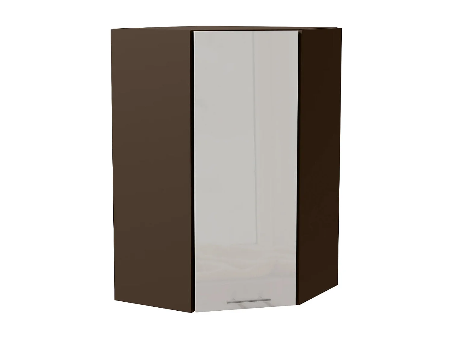 ECK-HÄNGESCHRANK Essen W4/10/60 Weiß Hochglanz / Lava Matt 60 / 60 / 96cm