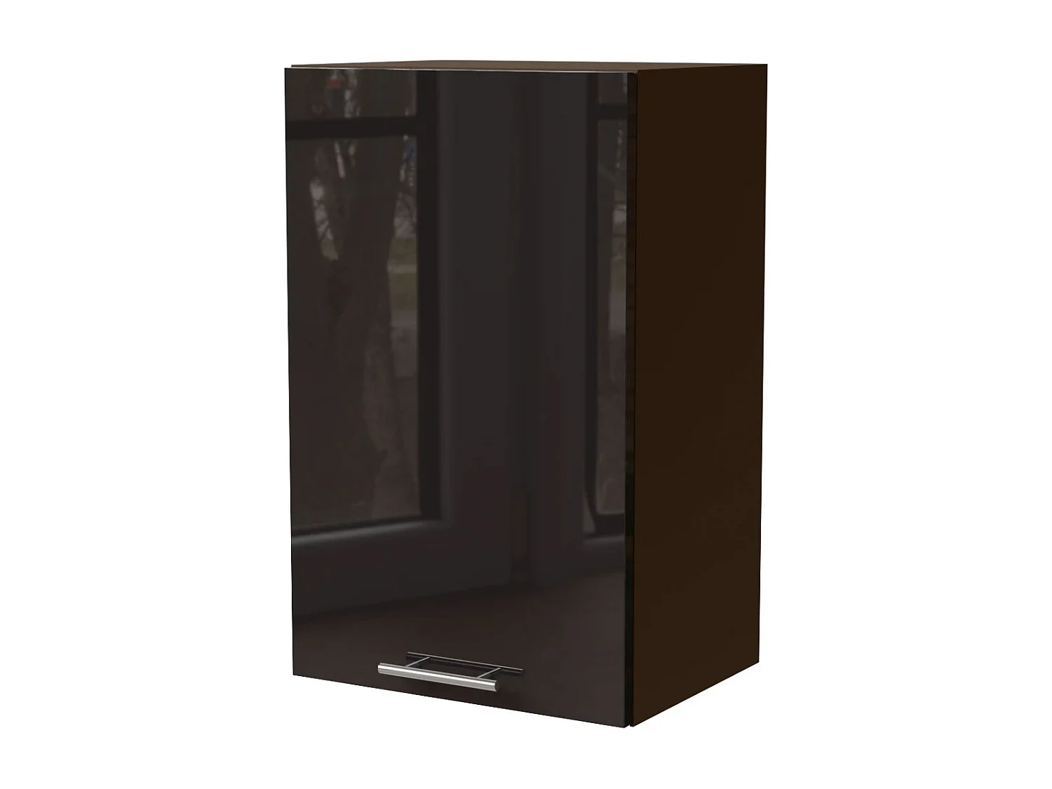 KÜCHENHÄNGESCHRANK Essen W2/45 Schwarz Hochglanz / Lava Matt 45 / 32,5 / 72cm