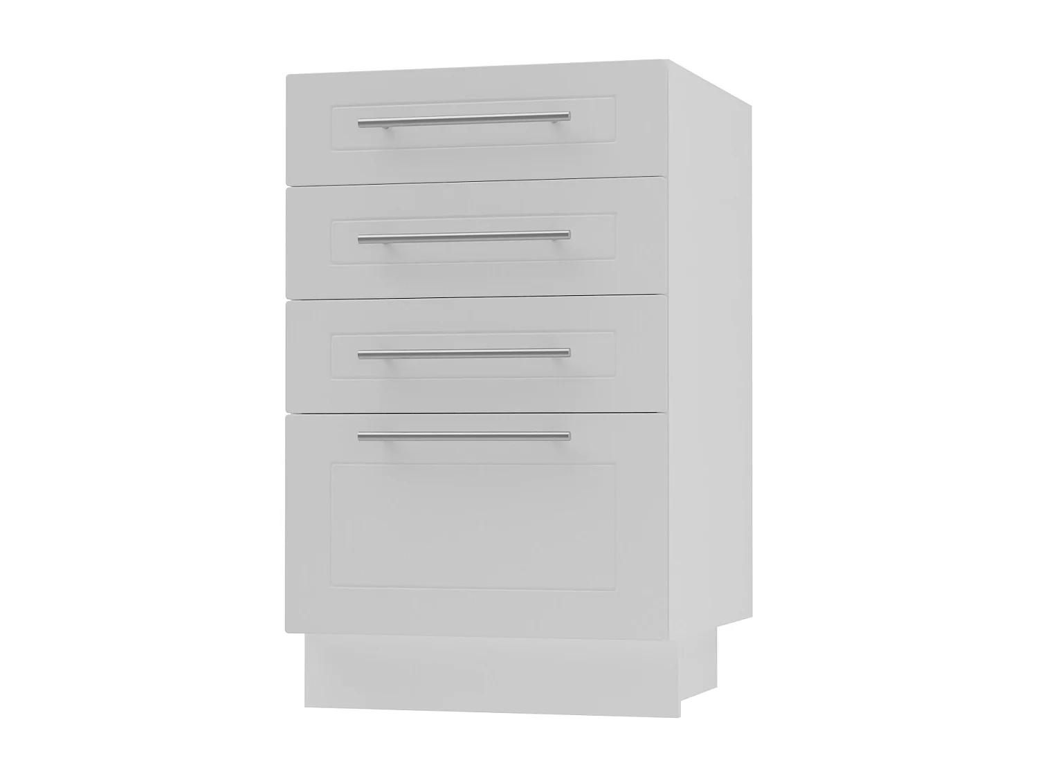 SCHUBLADENUNTERSCHRANK Kvantum D4A/40 Weiß Matt / Weiß 40 / 50 / 82cm