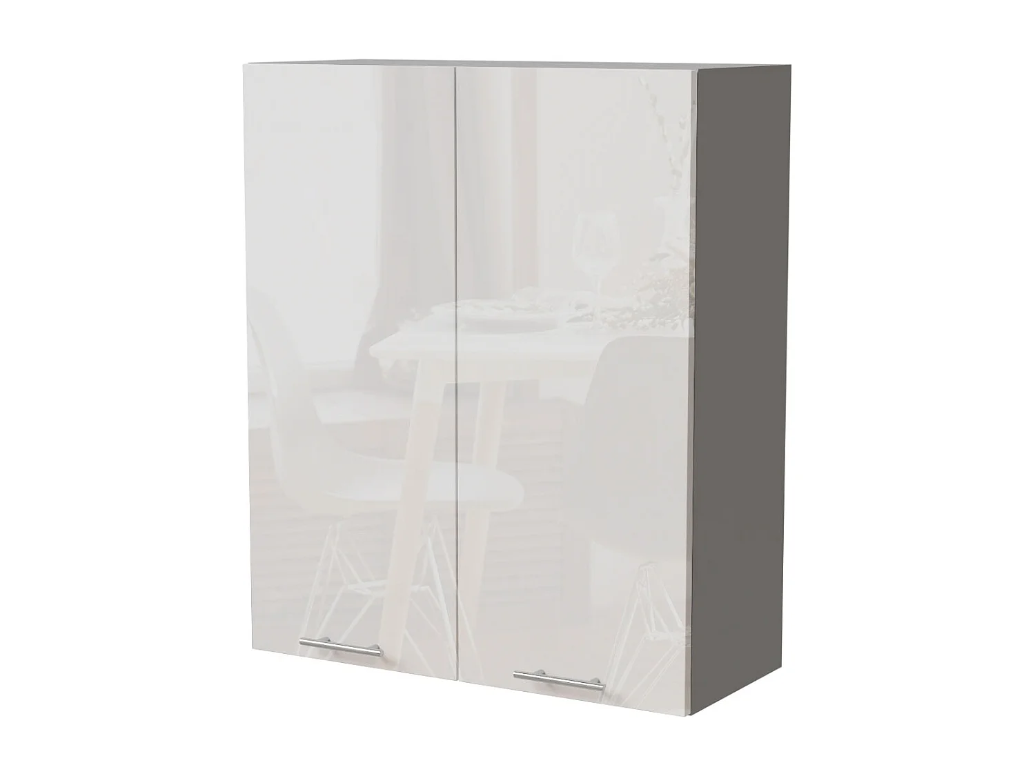KÜCHENHÄNGESCHRANK Essen W4/80 Weiß Hochglanz / Grau Matt 80 / 32,5 / 96cm