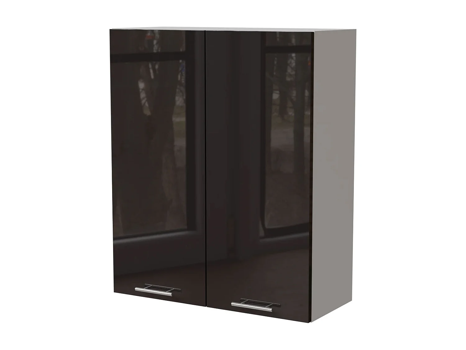 KÜCHENHÄNGESCHRANK Essen W4/80 Schwarz Hochglanz / Weiß Matt 80 / 32,5 / 96cm