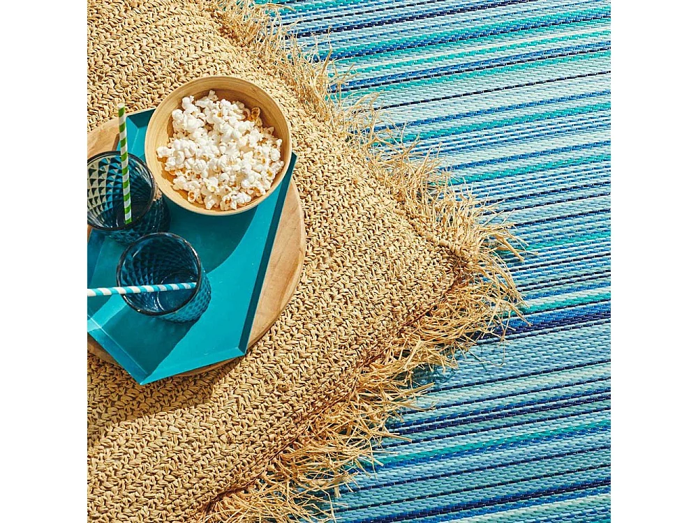 Tapis extérieur en polypropylène Spargi 1746 bleu 180 x 280 cm