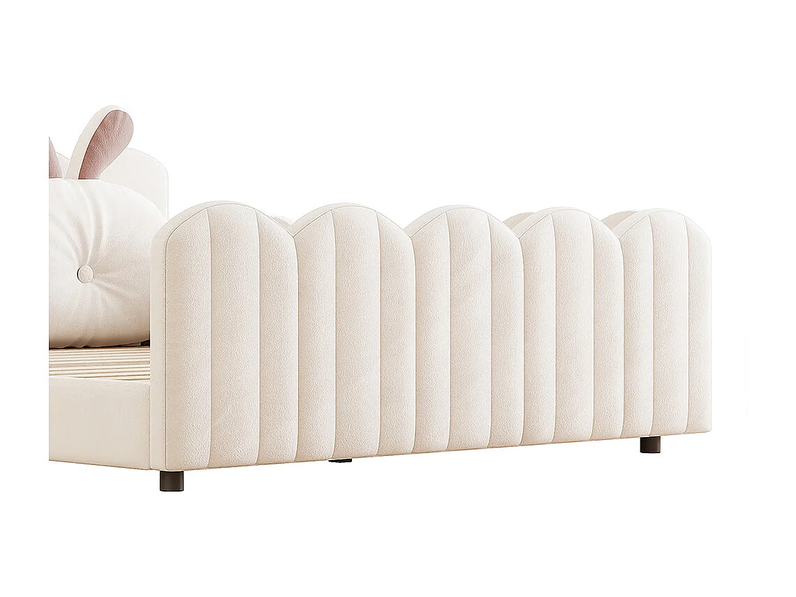 Gepolstertes Kaninchenbett, 140x200cm, beige.