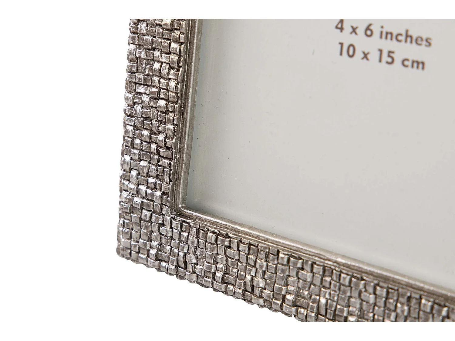 Portafotos Resina Plateado 10x15 Cm