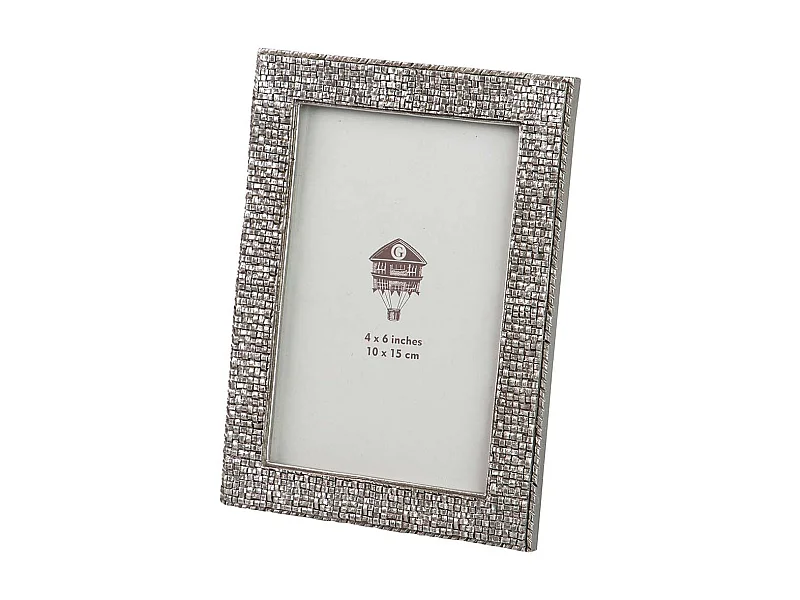 Portafotos Resina Plateado 10x15 Cm