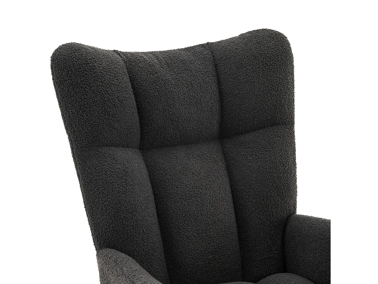 Fauteuil à bascule moderne, avec dossier haut et accoudoirs, confortable et unique,gris