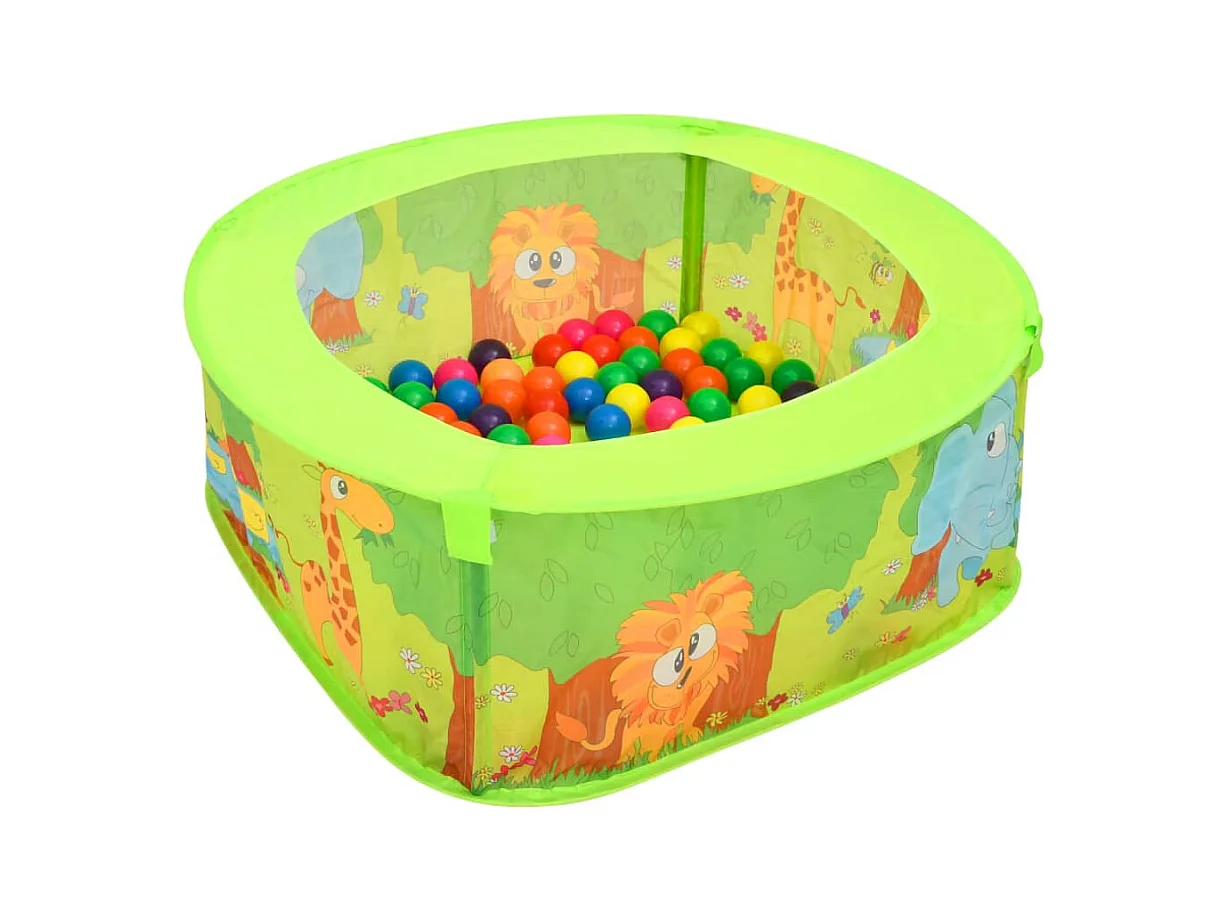 Ballenbak voor kinderen met 50 ballen 75x75x32 cm BE947492