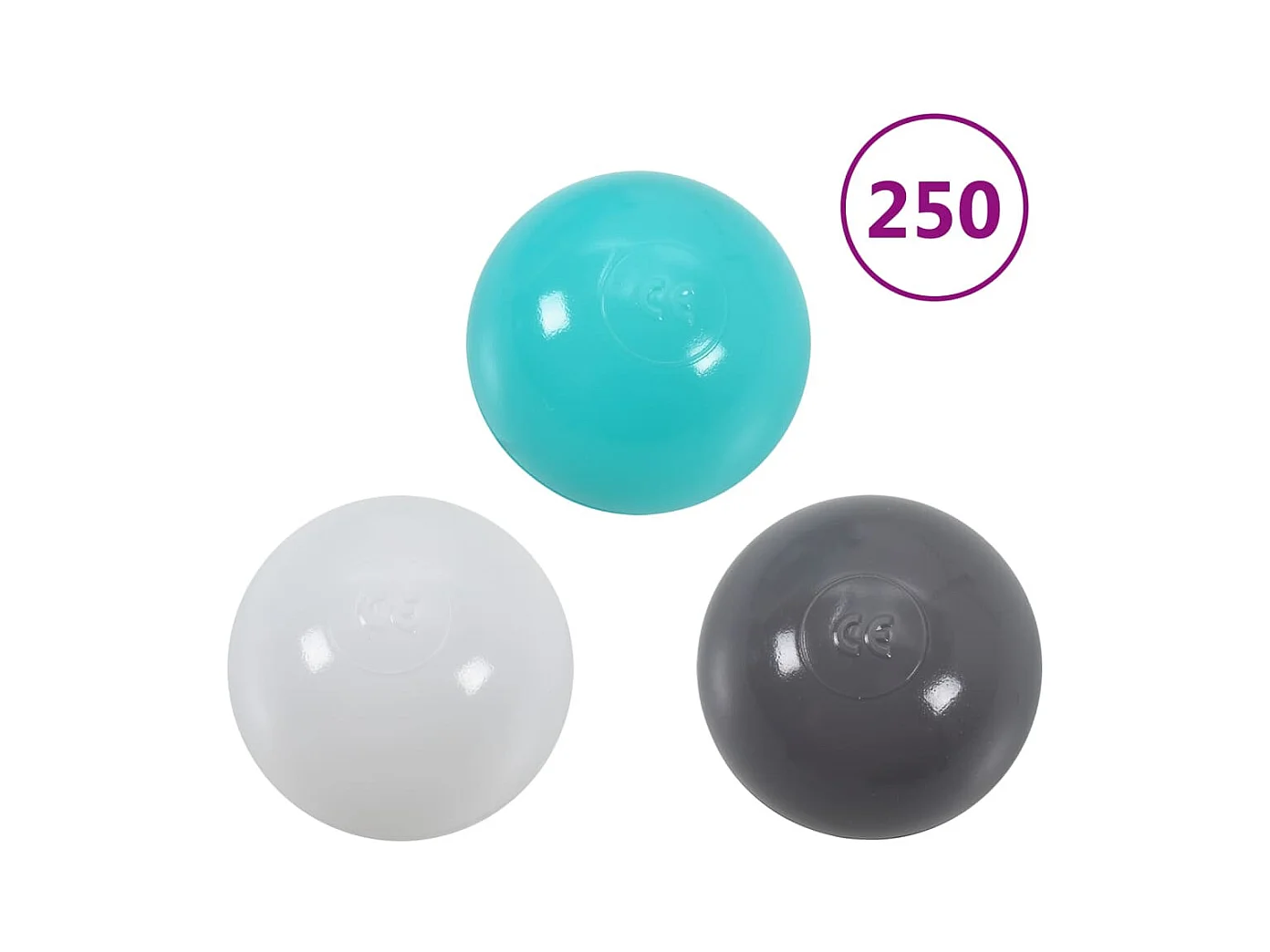 Ballenbak voor kinderen met 300 ballen 75x75x32 cm BE303837