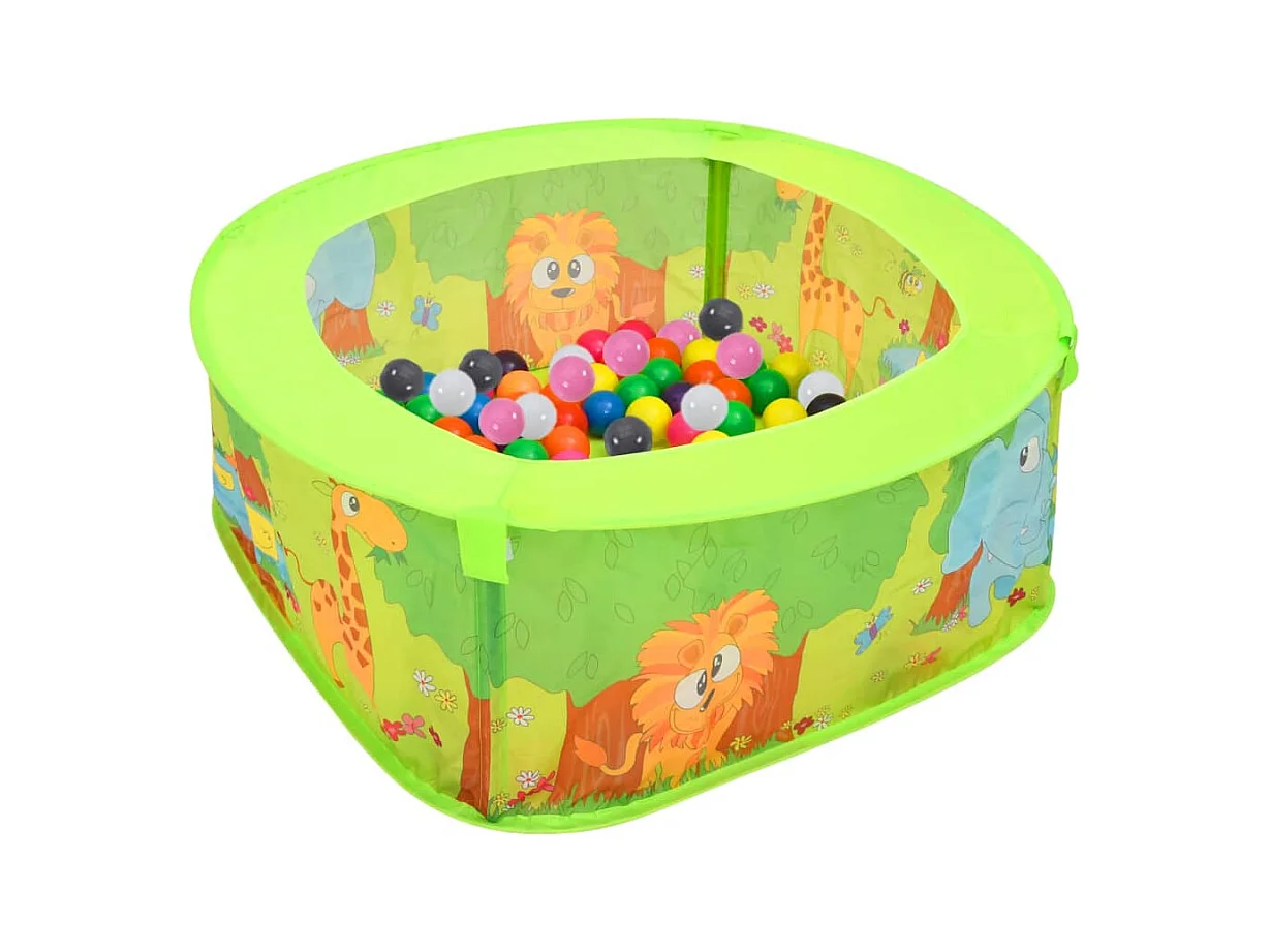 Ballenbak voor kinderen met 300 ballen 75x75x32 cm BE561338