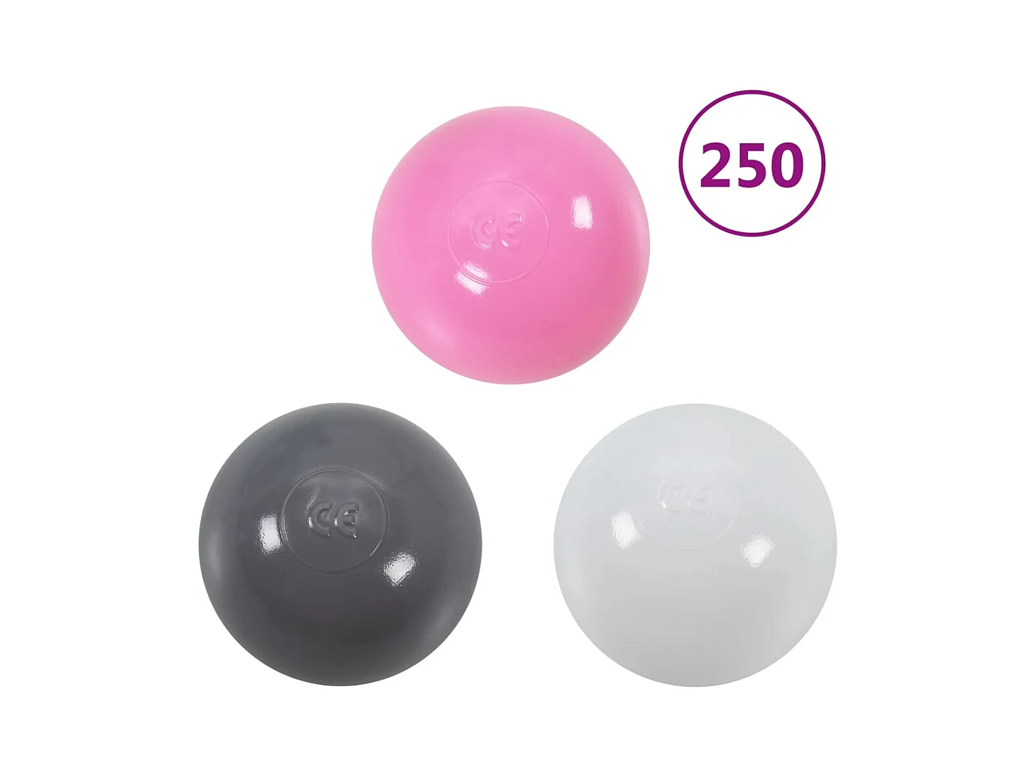 Ballenbak voor kinderen met 300 ballen 75x75x32 cm BE561338