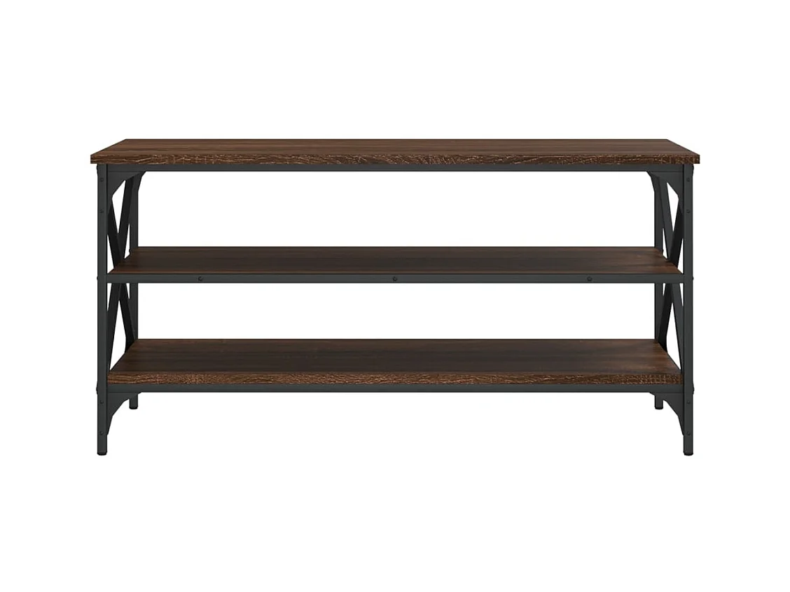 Móvel de TV 100x40x50 cm derivados de madeira carvalho castanho PT680336