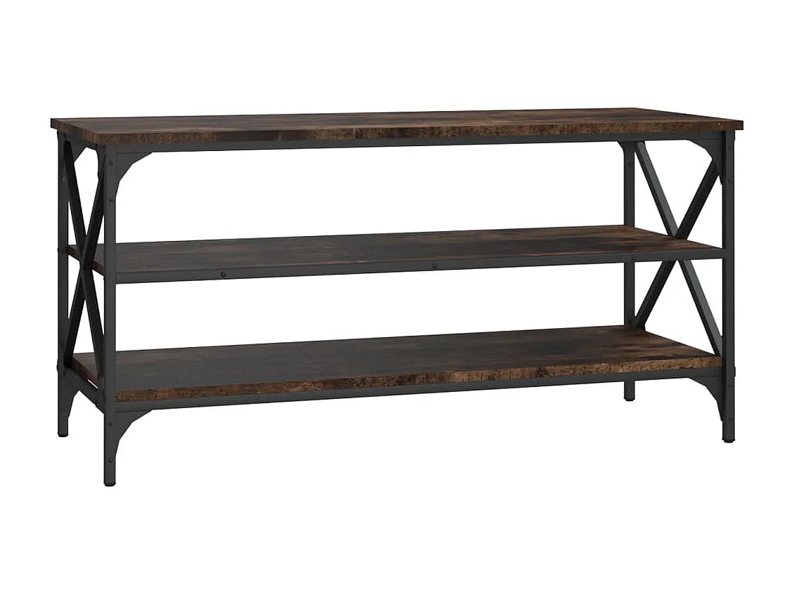 Meuble TV Chêne fumé 100x40x50 cm Bois d'ingénierie FR762922
