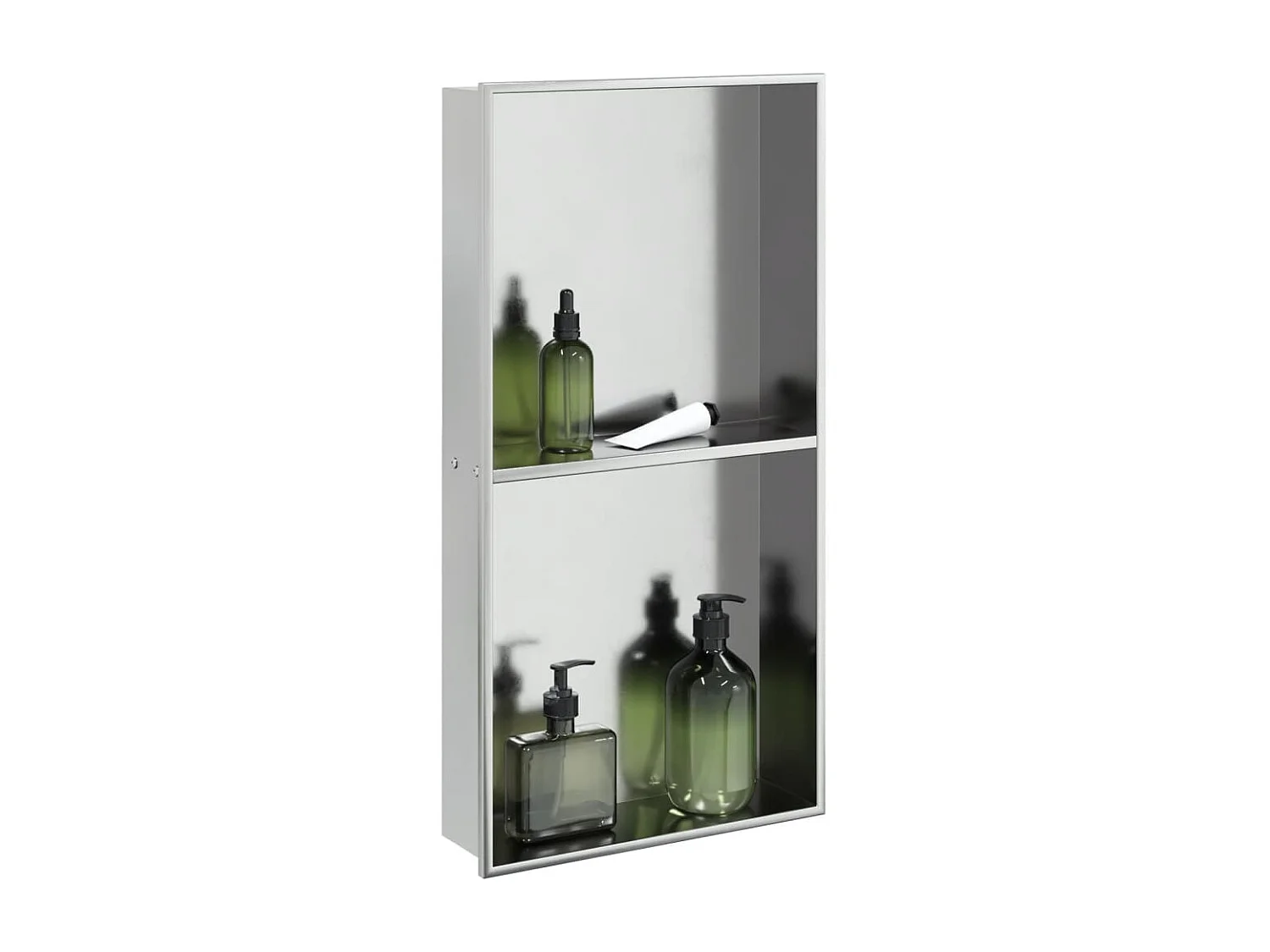 Niche de douche argenté brossé 32x62x9 cm acier inoxydable FR272827