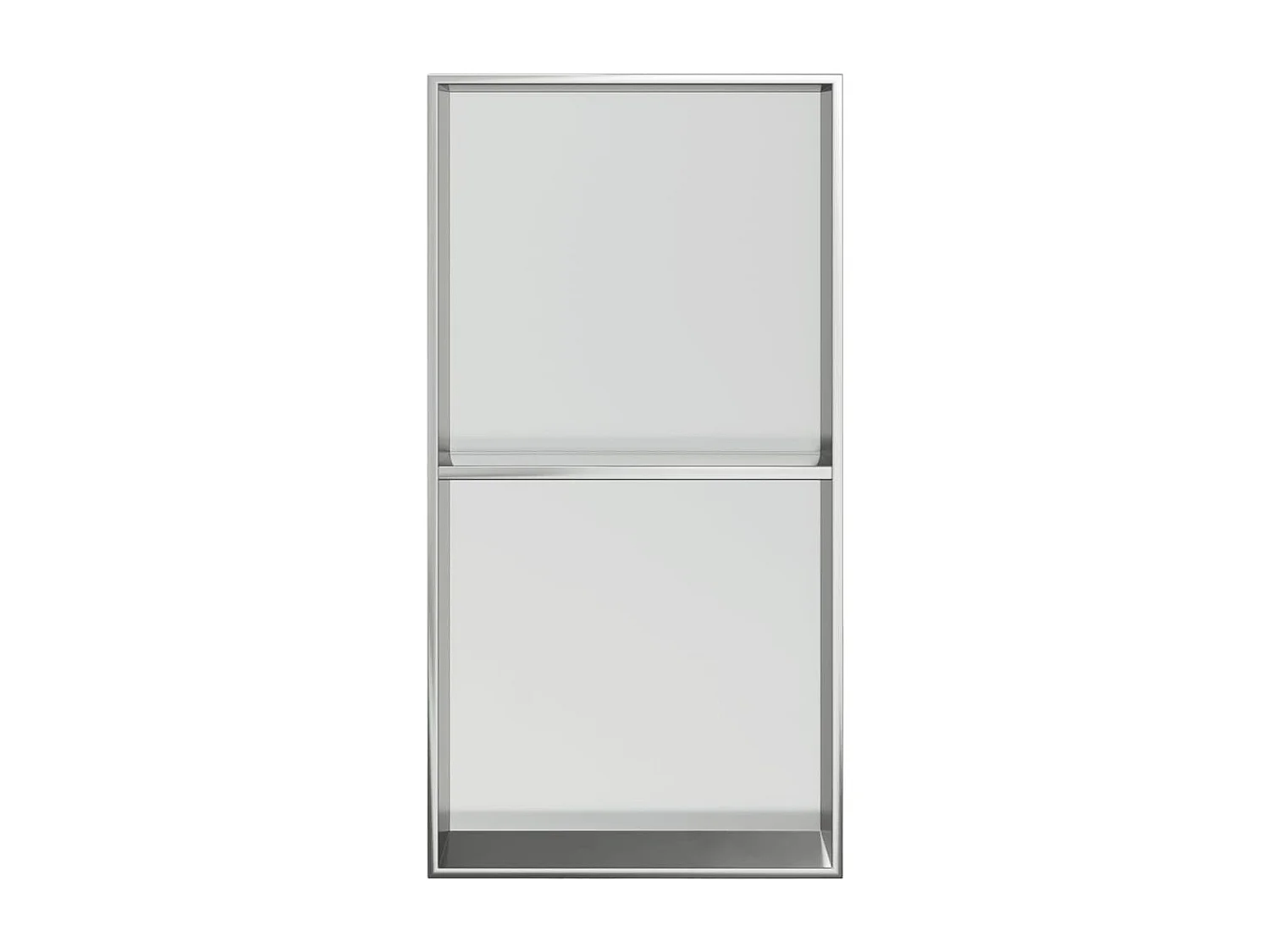 Niche de douche argenté brossé 32x62x9 cm acier inoxydable FR272827