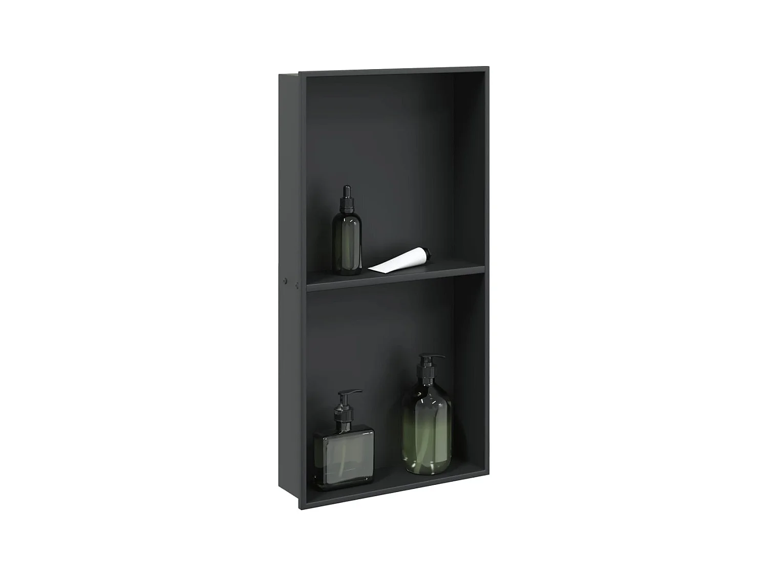 Niche de douche noir mat 32x62x9 cm acier inoxydable FR183568
