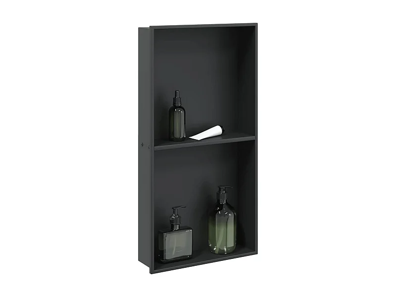 Niche de douche noir mat 32x62x9 cm acier inoxydable FR183568