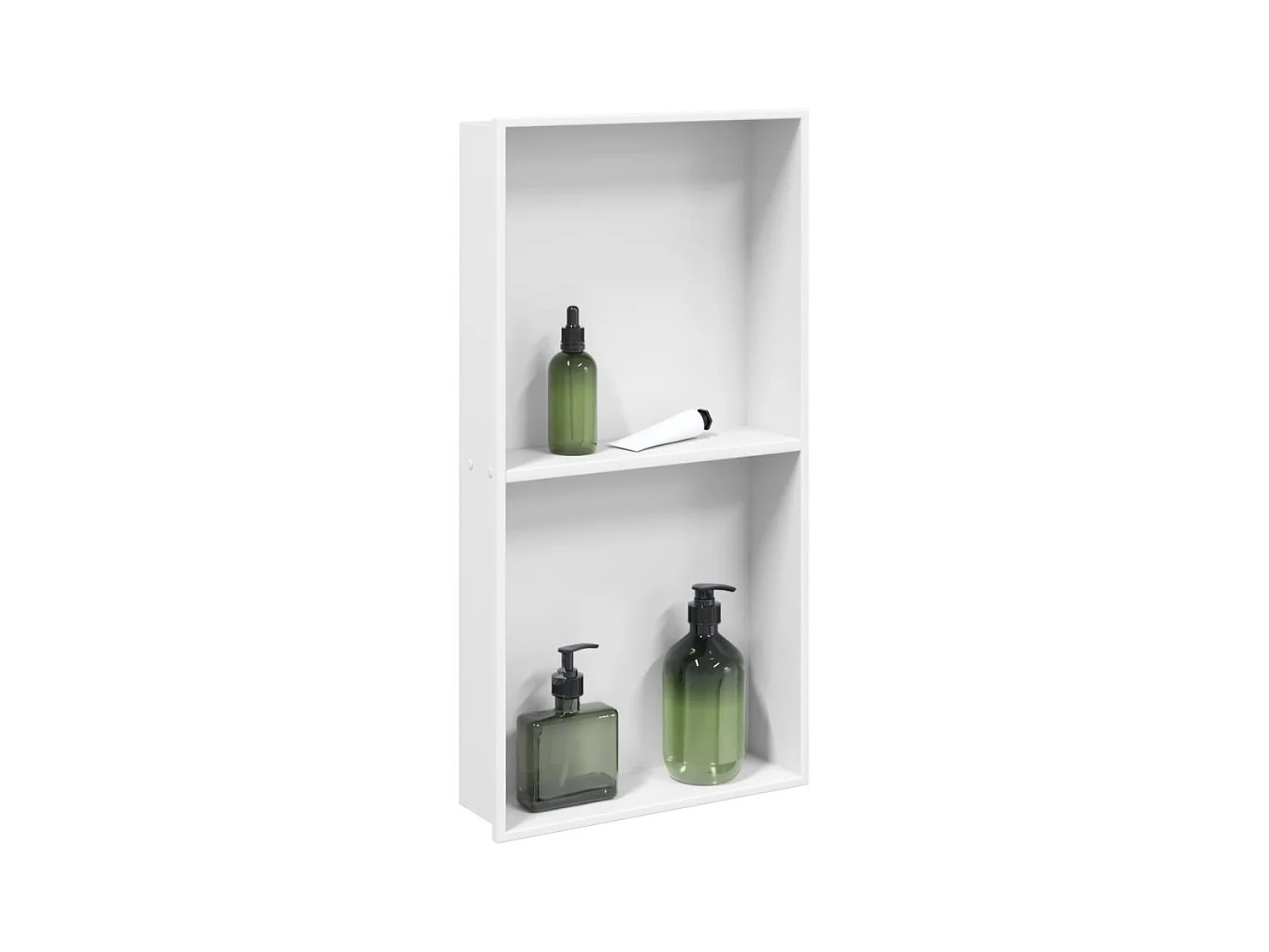 Niche de douche blanc mat 32x62x9 cm acier inoxydable FR193335